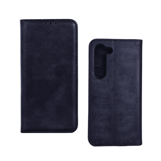 LEATHER FLIP COVER WITH INTERNAL POCKET FOR SAMSUNG GALAXY S23 PLUS BLUE